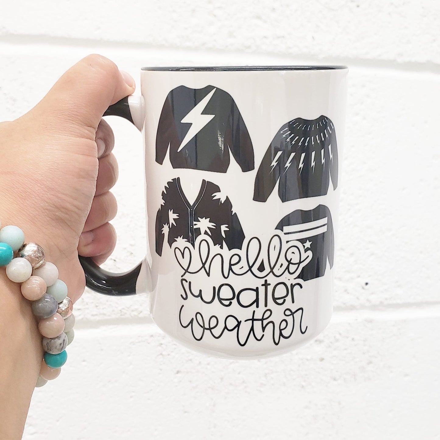 Mug, ceramic mug, Hello sweater weather mug