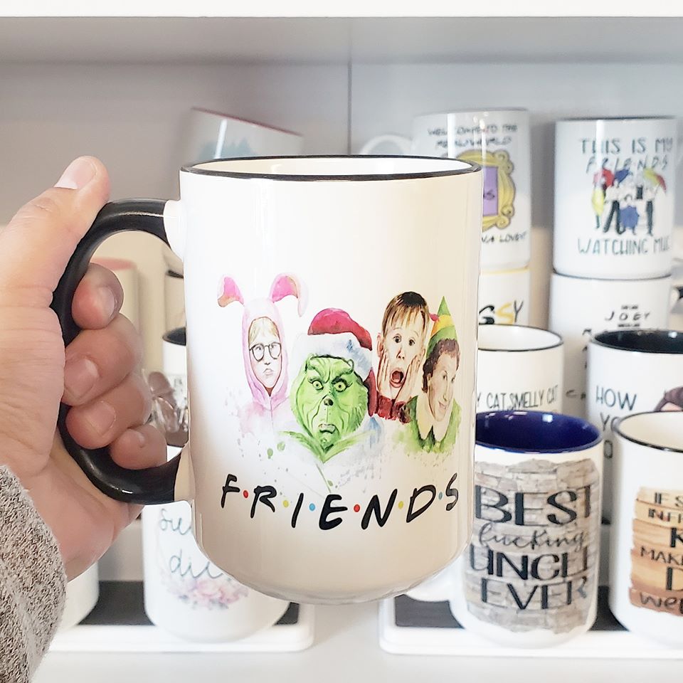 Mei Designs, Mei design mugs, custom mug, custom design mugs, permanent ink mugs, funny mugs, truth mugs, inappropriate mug, inappropriate mugs, custom coffee mug, custom tea mug, funny coffee mug, funny tea mug, Christmas Mugs, Christmas Mug, funny Christmas mug, Christmas friends mug, Friends Christmas mug